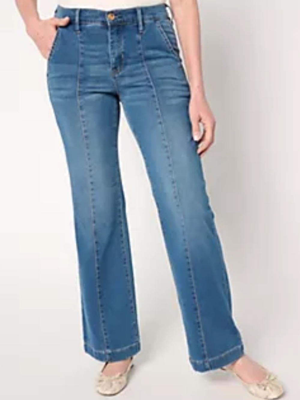 Nicole Miller Jeans Women 28 Porto High Rise Relaxed Straight Zip Fly Blue